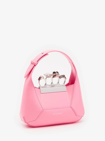 Alexander McQueen Women's The Jewelled Hobo Mini Bag in Psychedelic Pink outlook