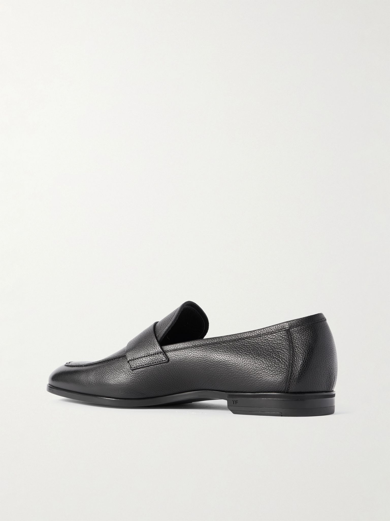 Sean Full-Grain Leather Loafers Black - 4