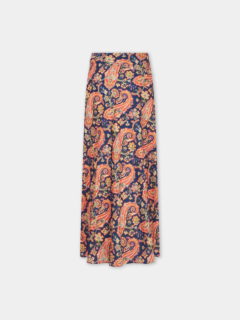 PAISLEY NUISETTE SKIRT WITH SIGNATURE EIGHT CHAIN 1