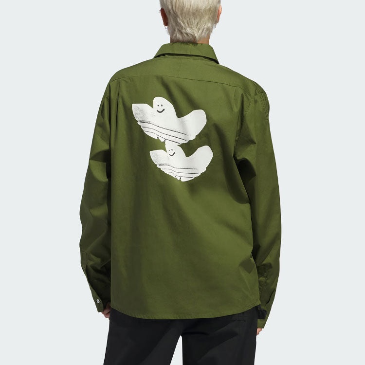 adidas Originals Shmoofoil Button Up Asia Sizing 'Green White' IU0081 - 7