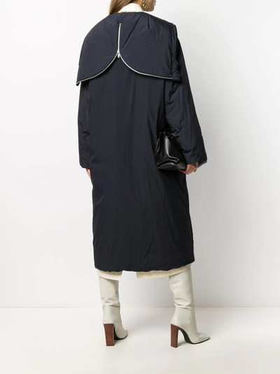 Jil Sander slouchy hooded parka coat outlook