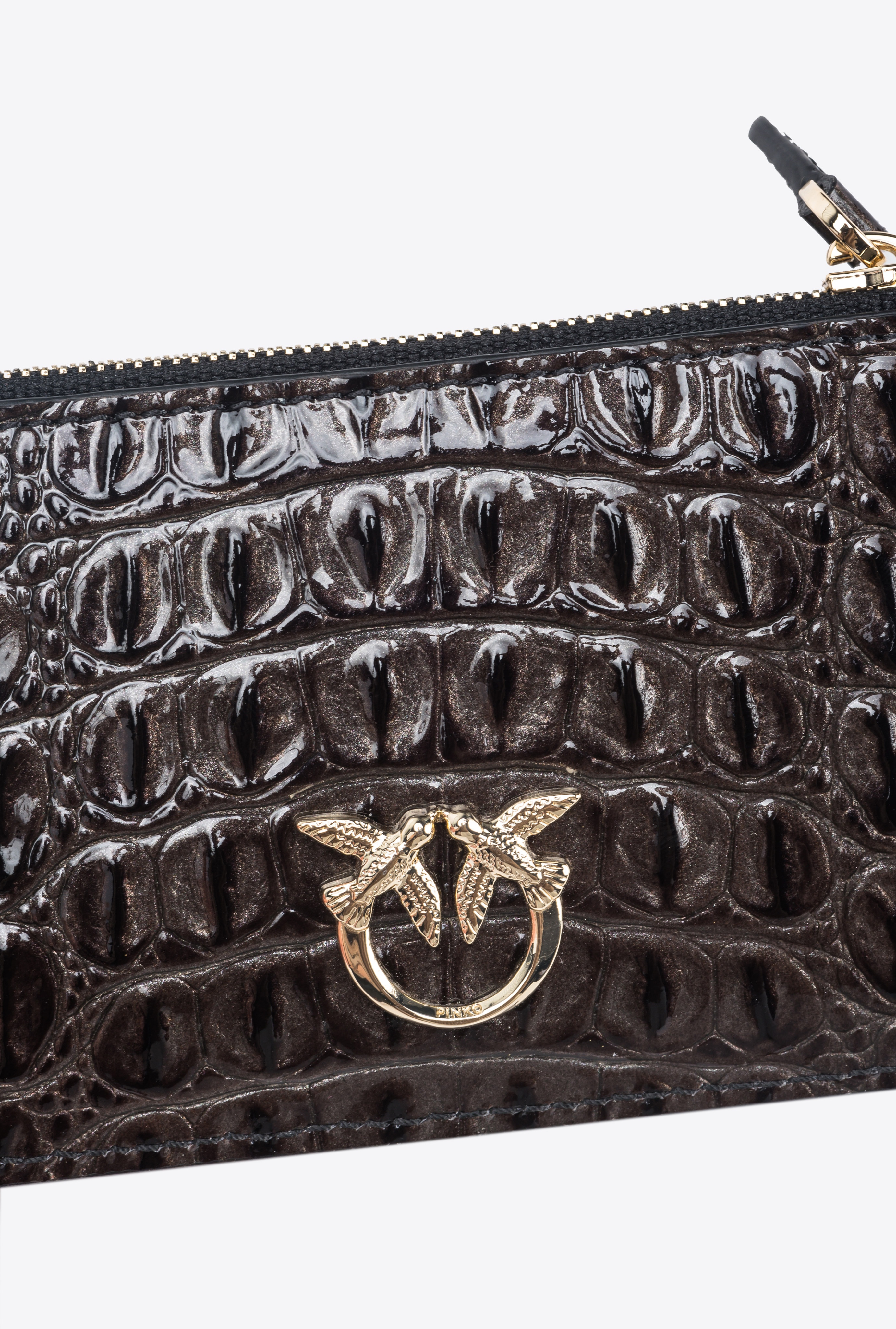 PINKO GALLERIA CROC-PRINT CARD HOLDER - 5