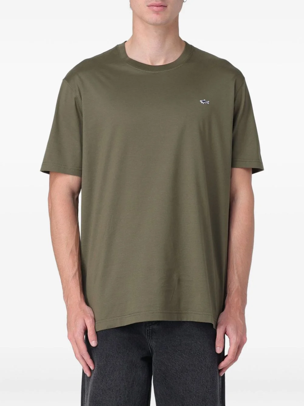 logo-detail cotton T-shirt - 1