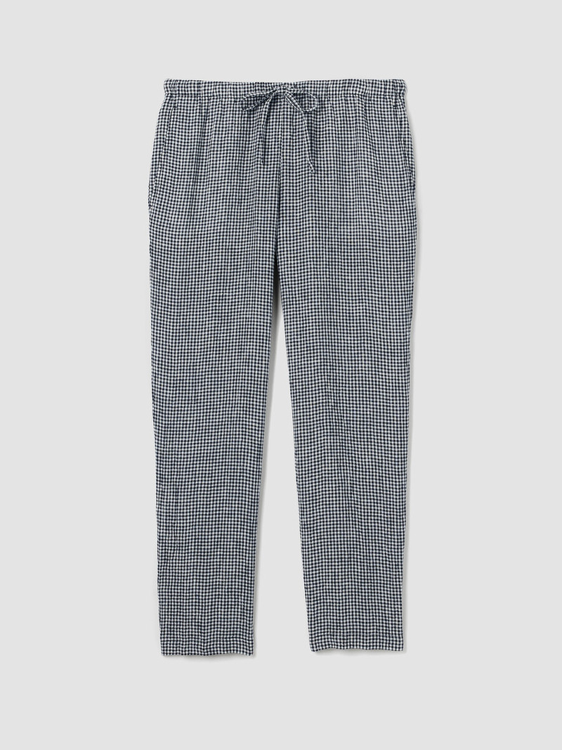 Puckered Organic Linen Tapered Pant 1