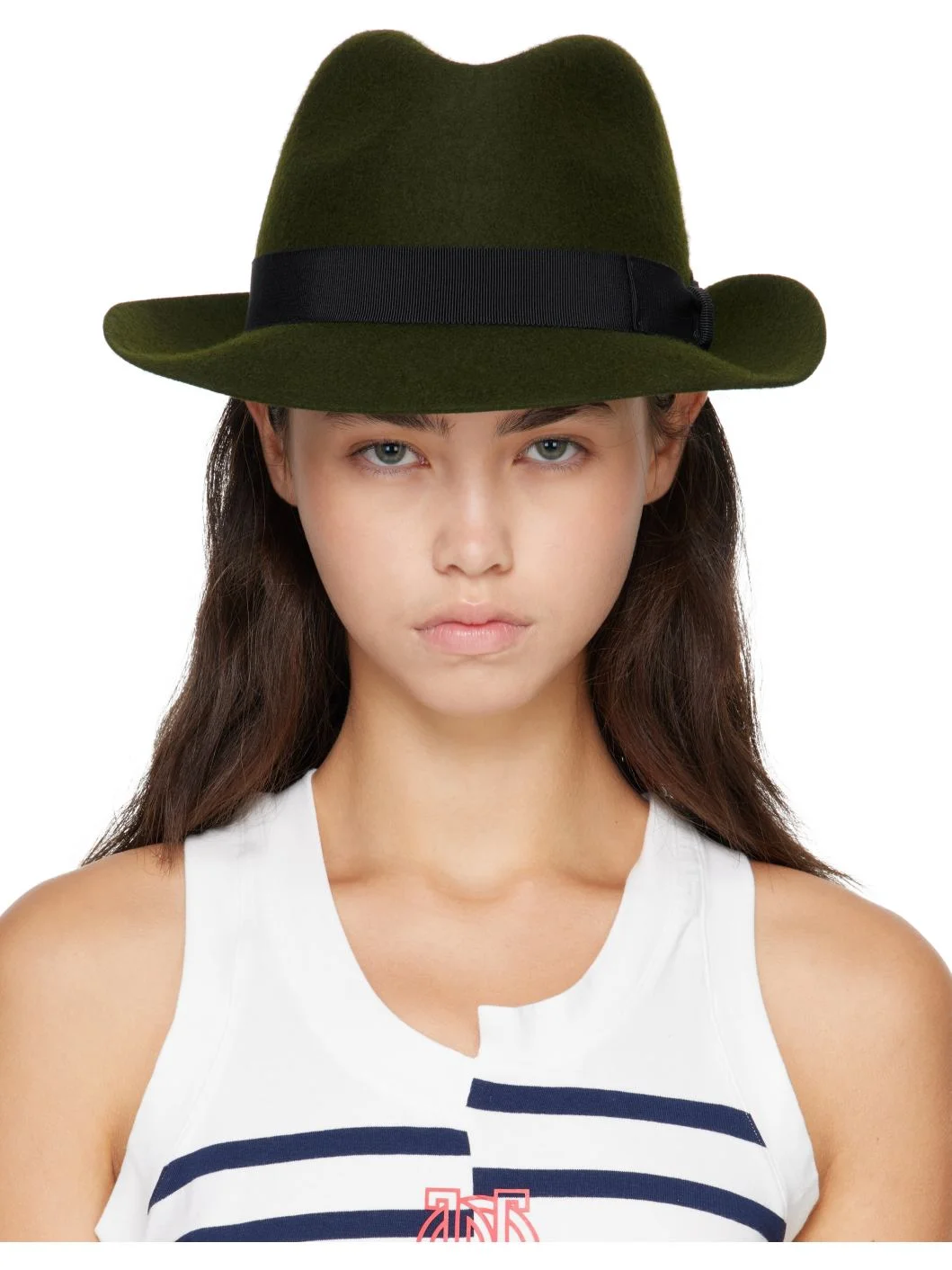 Khaki Borsalino Hat - 1