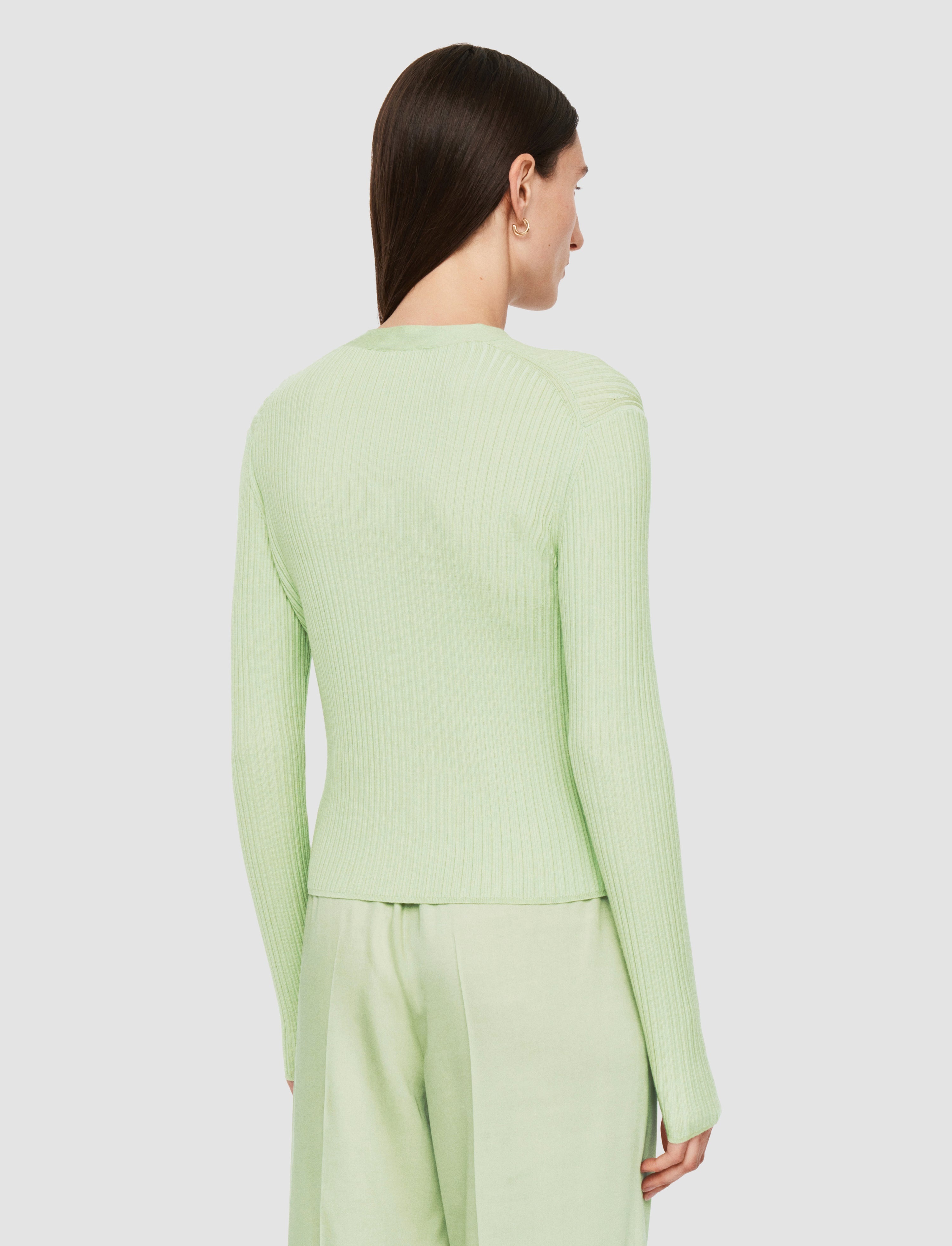 Fine Merino Rib Cardigan - 4