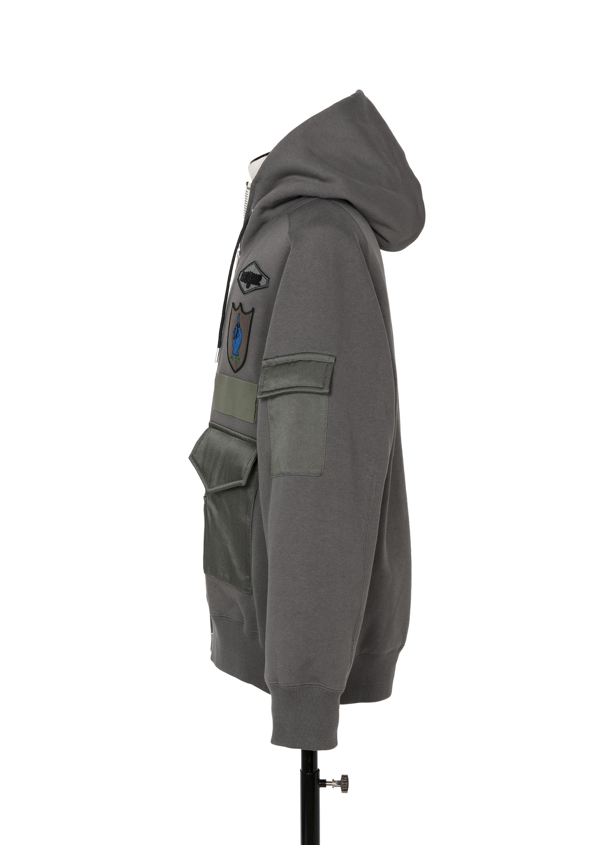 すぐ発送☆【sacai】x SPIEWAK Gonz Multi Patch Cotton Hoodie sacai sacai x SPIEWAK Gonz Multi Patch Cotton Jersey Hoodie