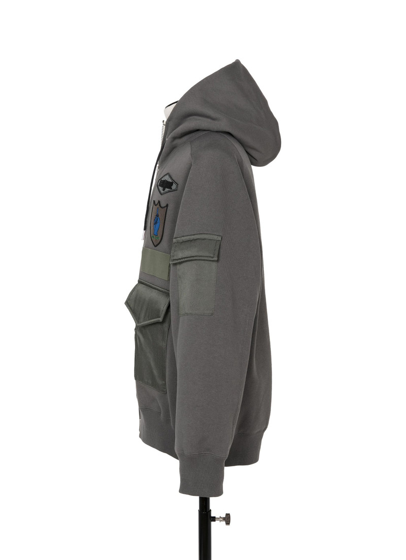 sacai x SPIEWAK Gonz Multi Patch Cotton Jersey Hoodie 3