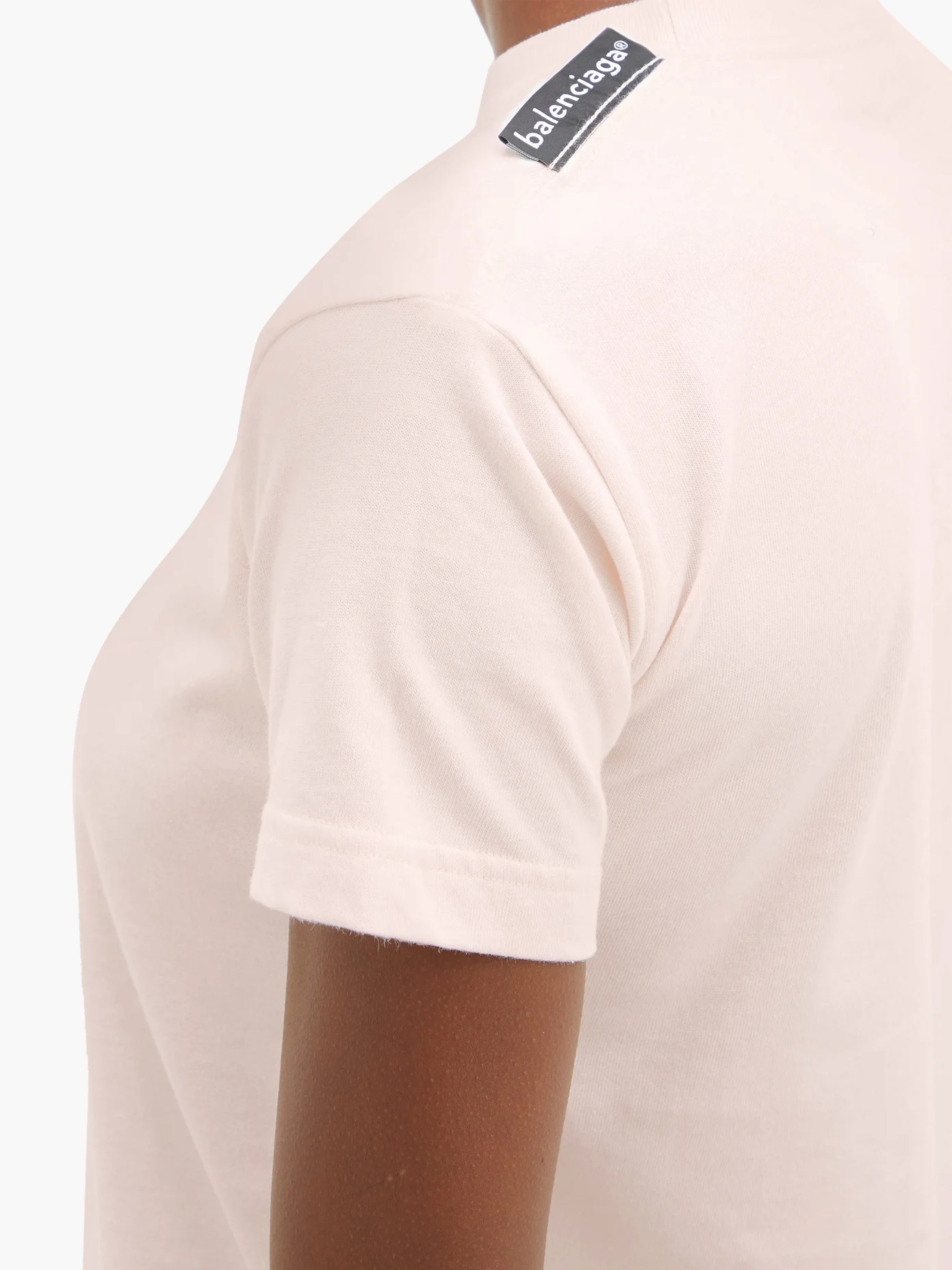 Logo-tab cotton T-shirt - 4