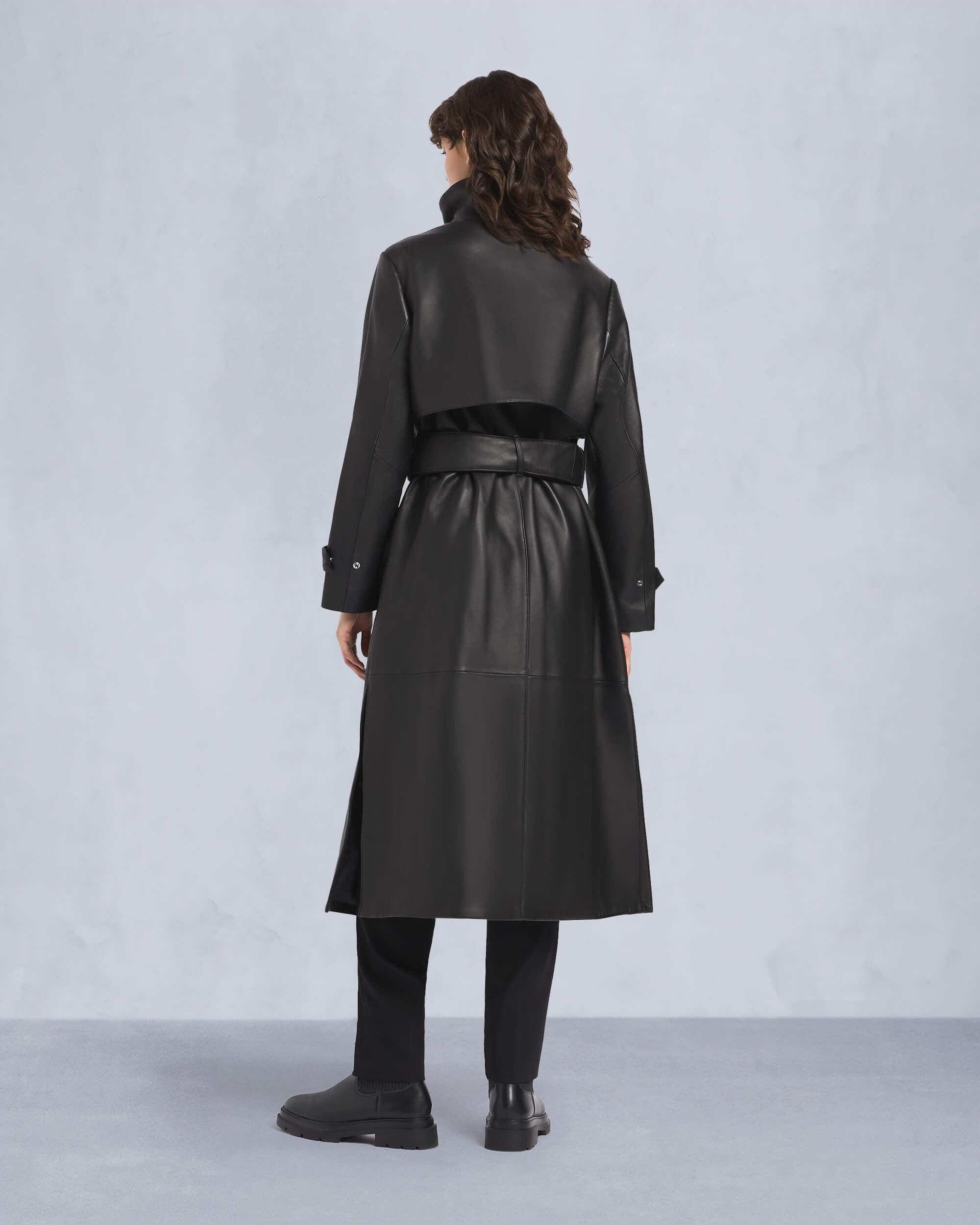 NEBO LEATHER TRENCH - 4