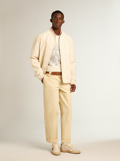 Golden Goose Ecru-colored cotton jacket with zip fastening outlook