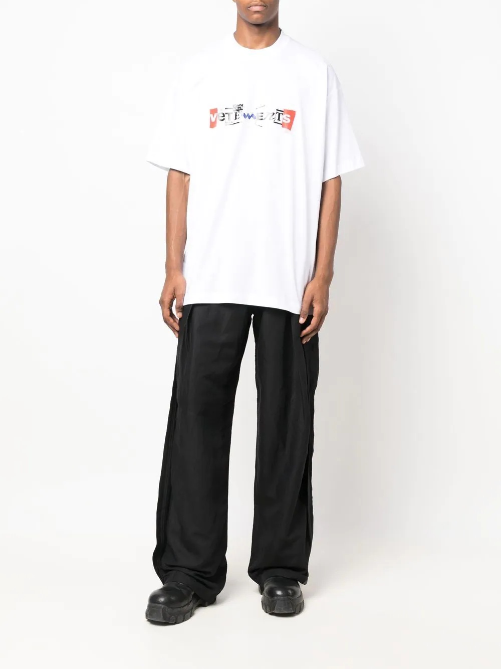 mixed-logo short-sleeve T-shirt - 2