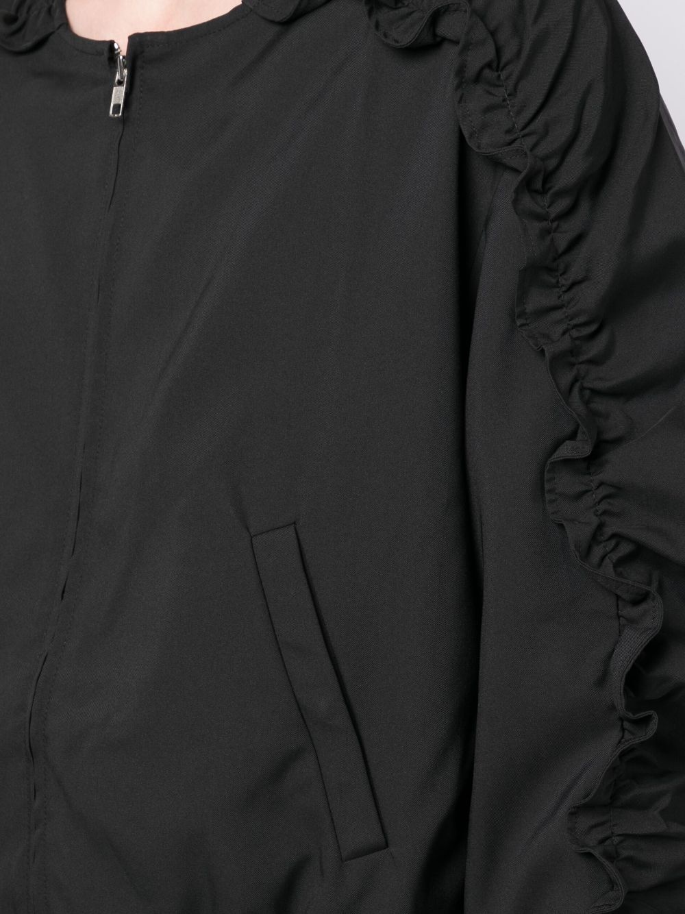 ruched zip-up bomber jacket - 5