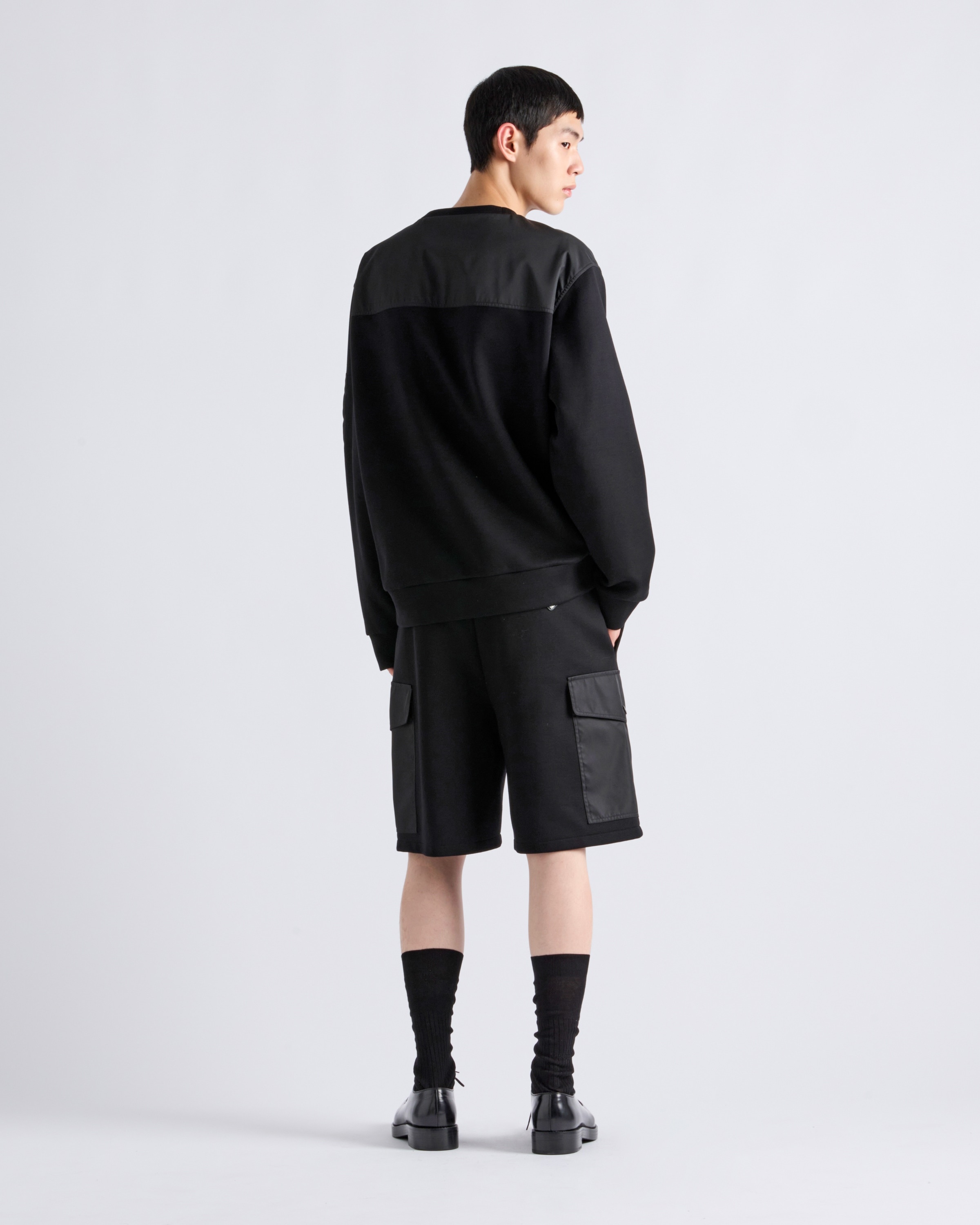 Cotton fleece and Re-Nylon sweatshirt - 5