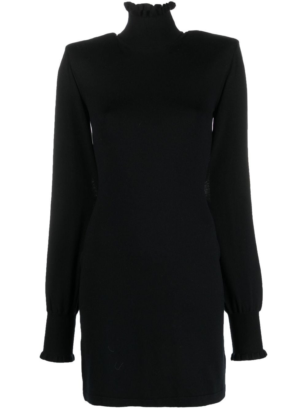 high-neck long-sleeve dress - 1