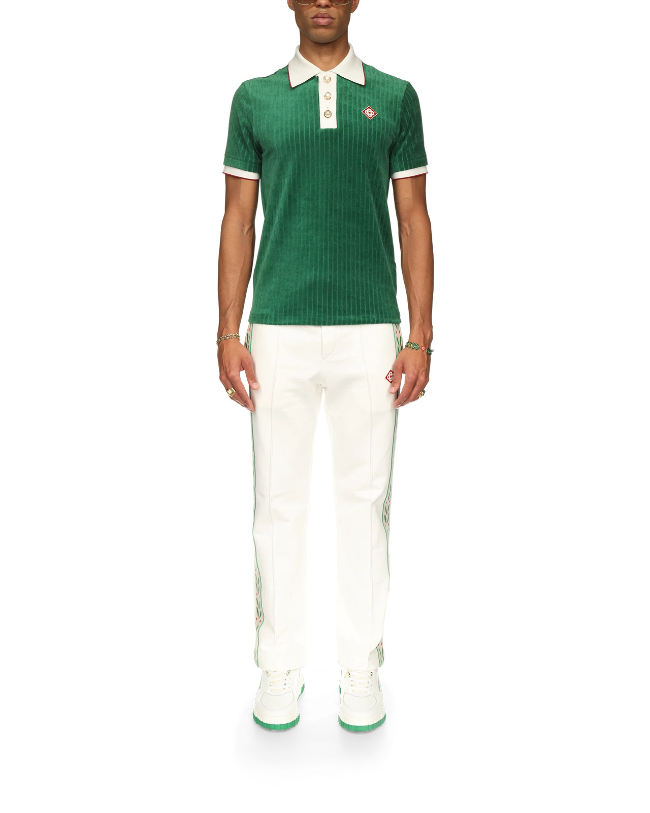 Rib Velour Polo Shirt | Casablanca Paris - 2