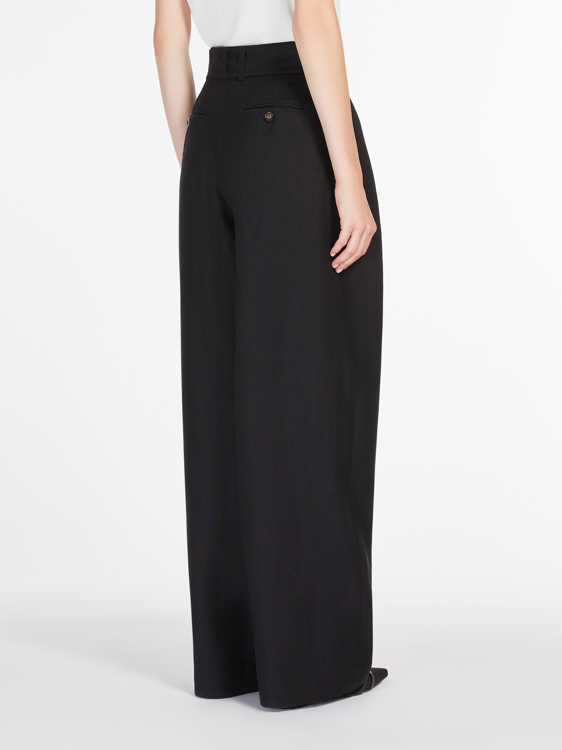 JANE Wide-fit linen trousers - 4