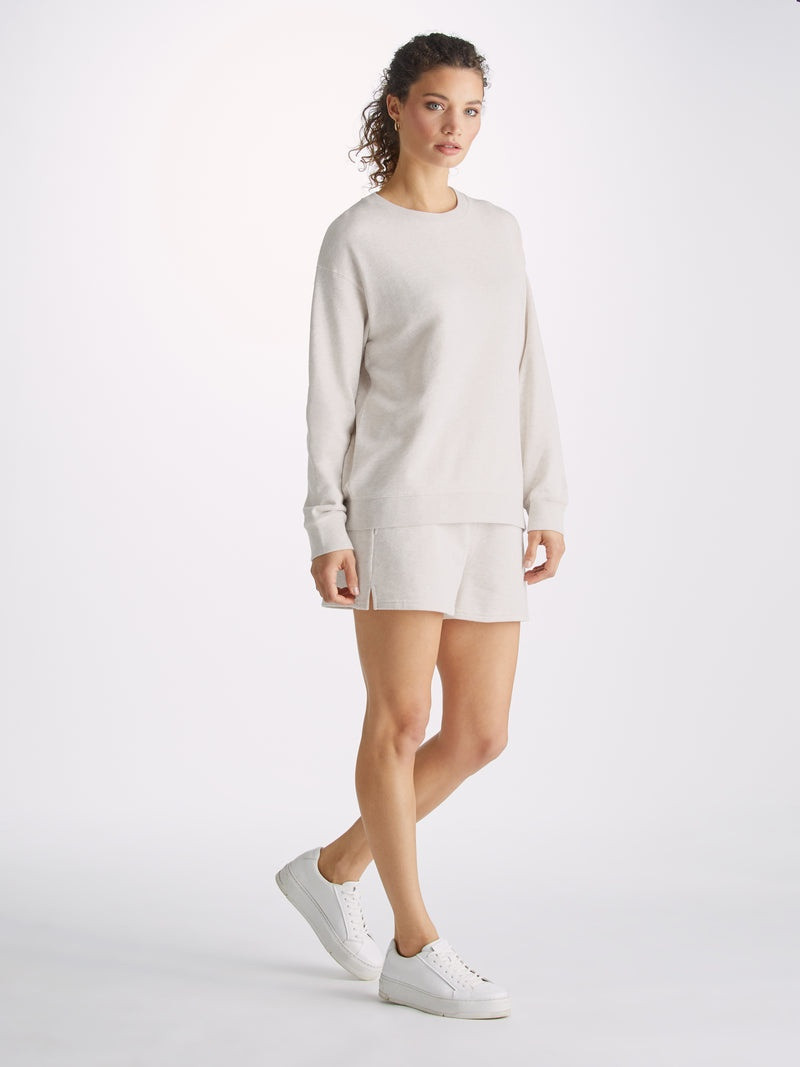 Derek Rose Women's Sweat Shorts Quinn Cotton Modal Oat outlook