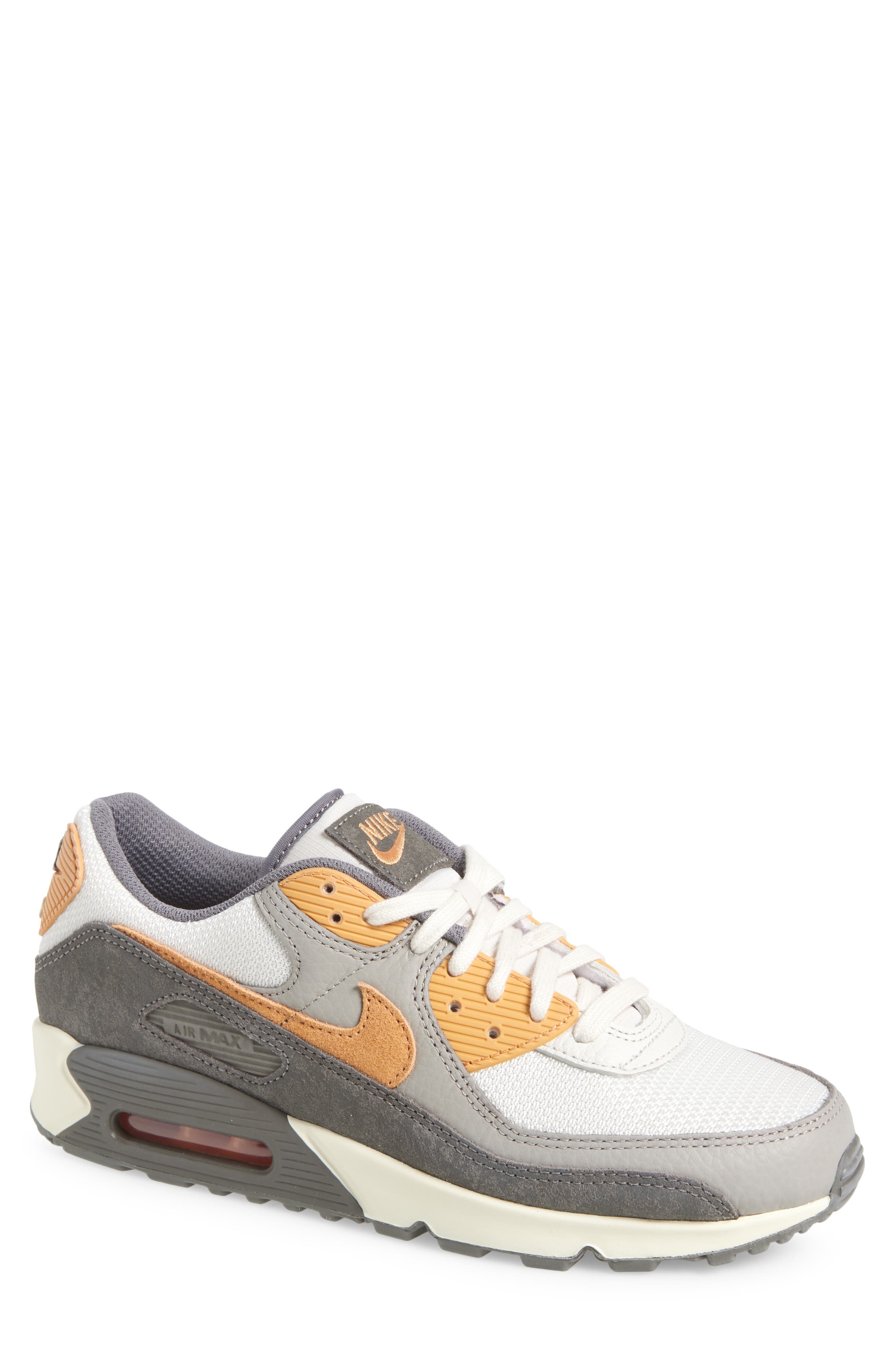 Nike Nike Air Max 90 Premium Sneaker in Flat Pewter/Copper Moon at