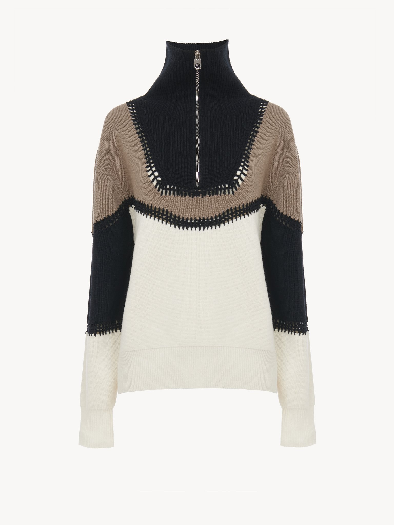 ZIP-COLLAR SWEATER - 2