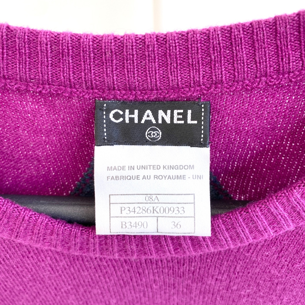 Chanel cashmere short sleeve dress 36 - 3