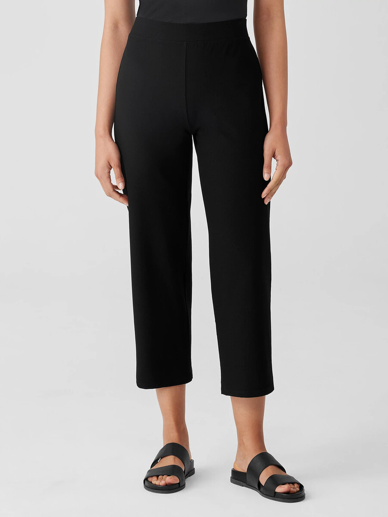 Washable Stretch Crepe Straight Pant with Yoke 3