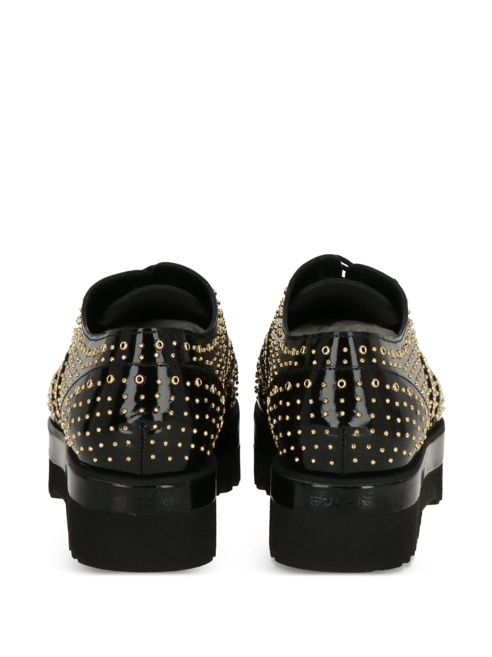 studded-detail leather shoes - 3