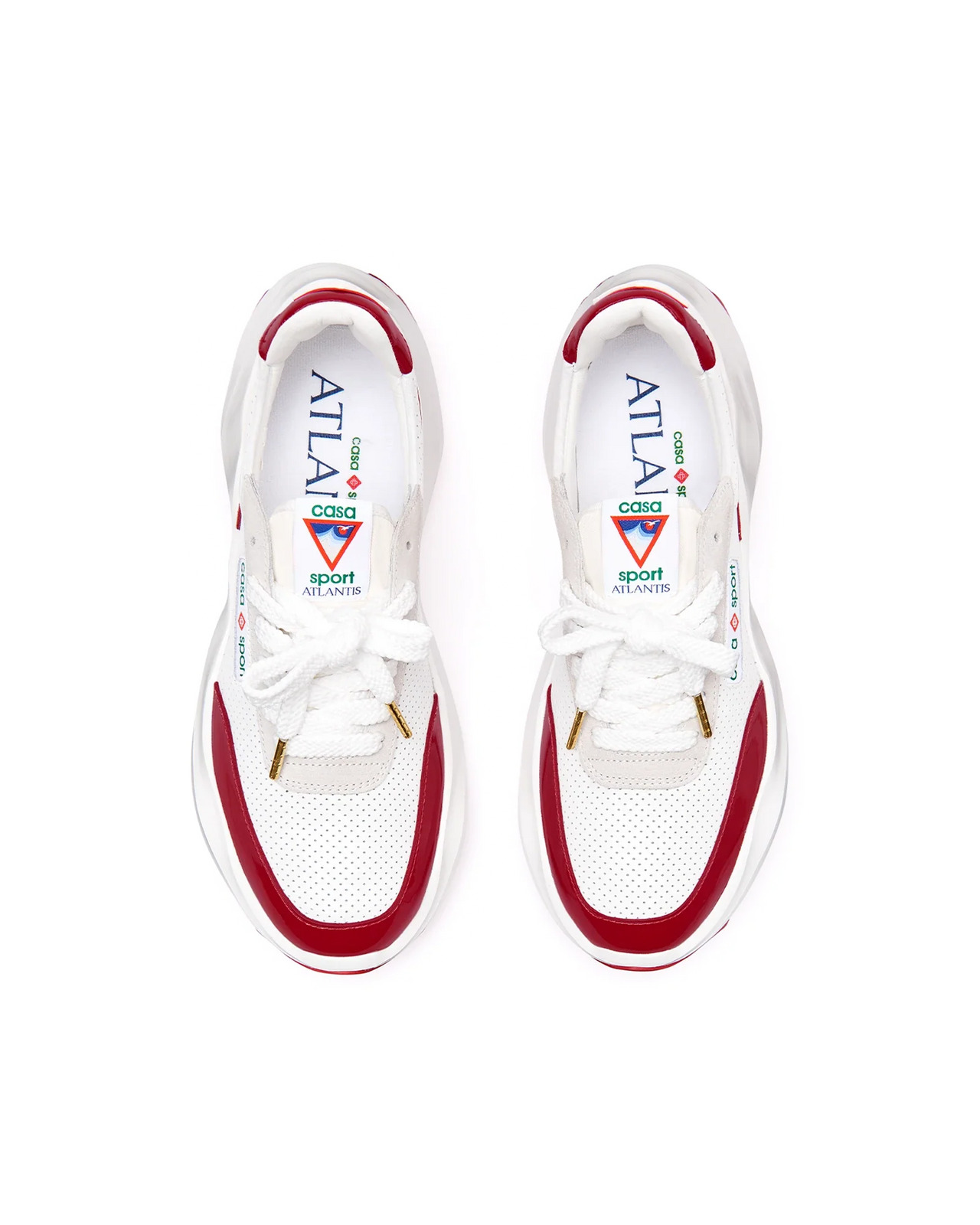 Mens Atlantis White & Haute Red Sneaker - 8