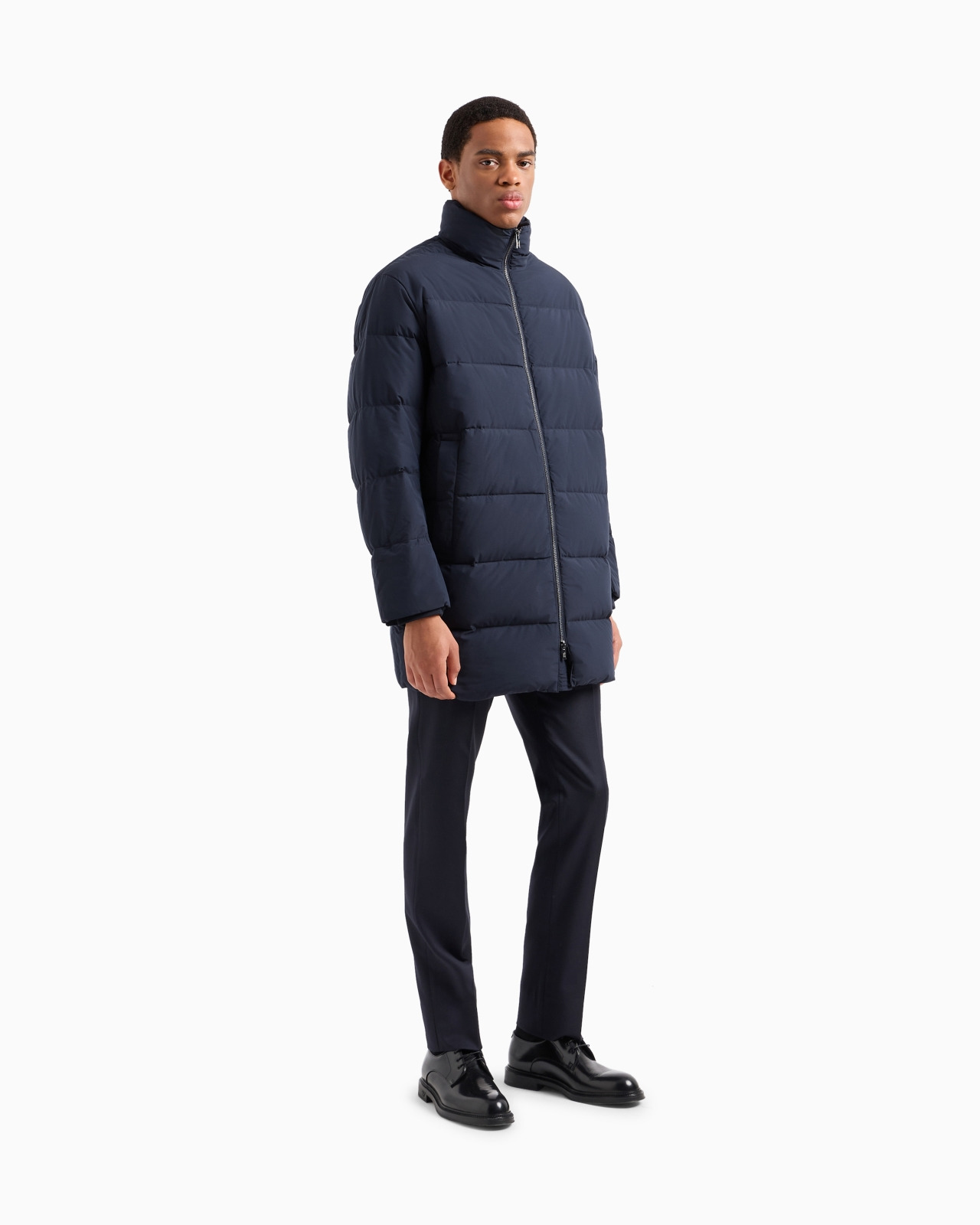 Oversized, quilted nylon, full-zip puffer jacket - 4