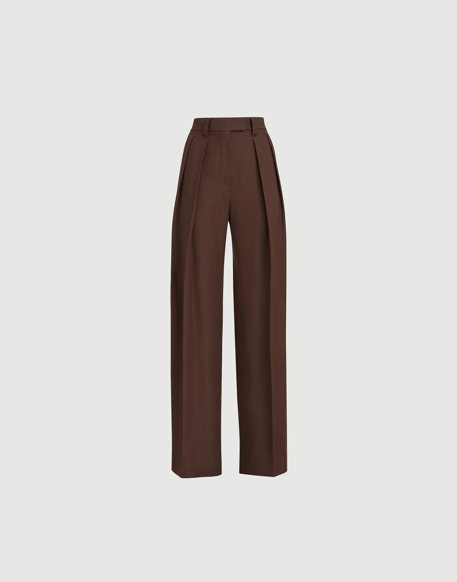Viscose and linen fluid twill sartorial wide trousers - 1
