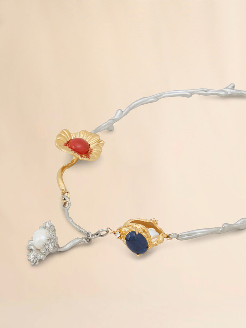Marni PEARLS AND CRYSTALS FLOWER DELIRIUM NECKLACE outlook