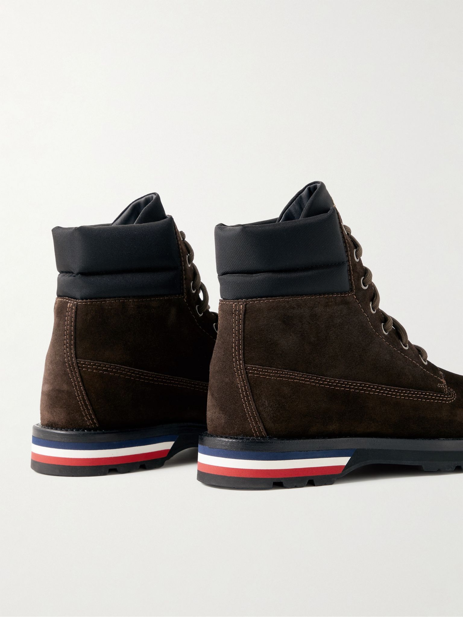 Vancouver Shell-Trimmed Suede Hiking Boots Dark brown - 5