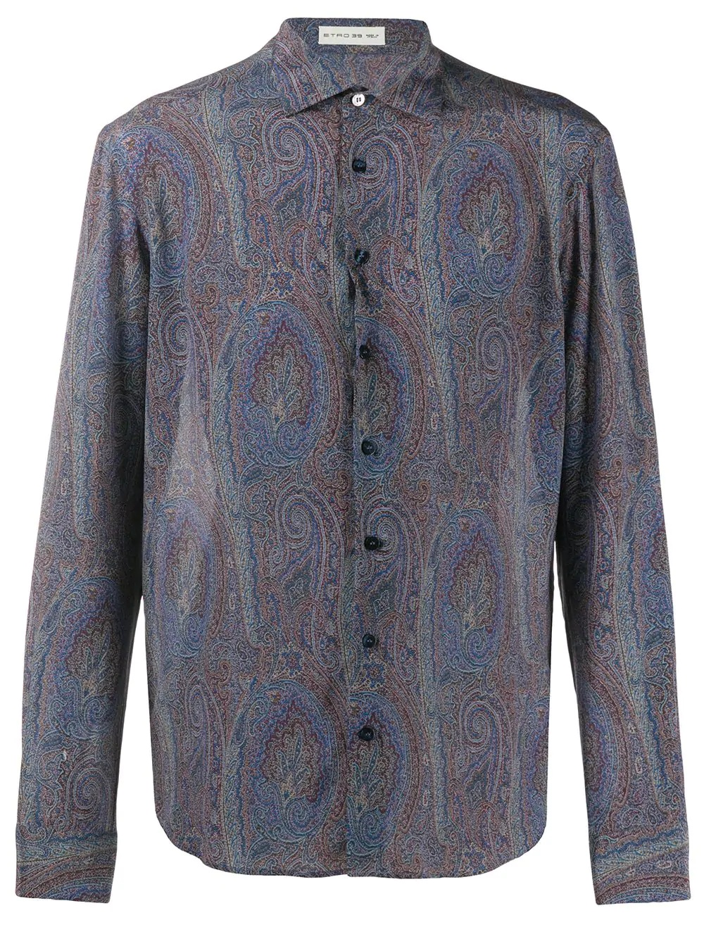 paisley print silk shirt - 1