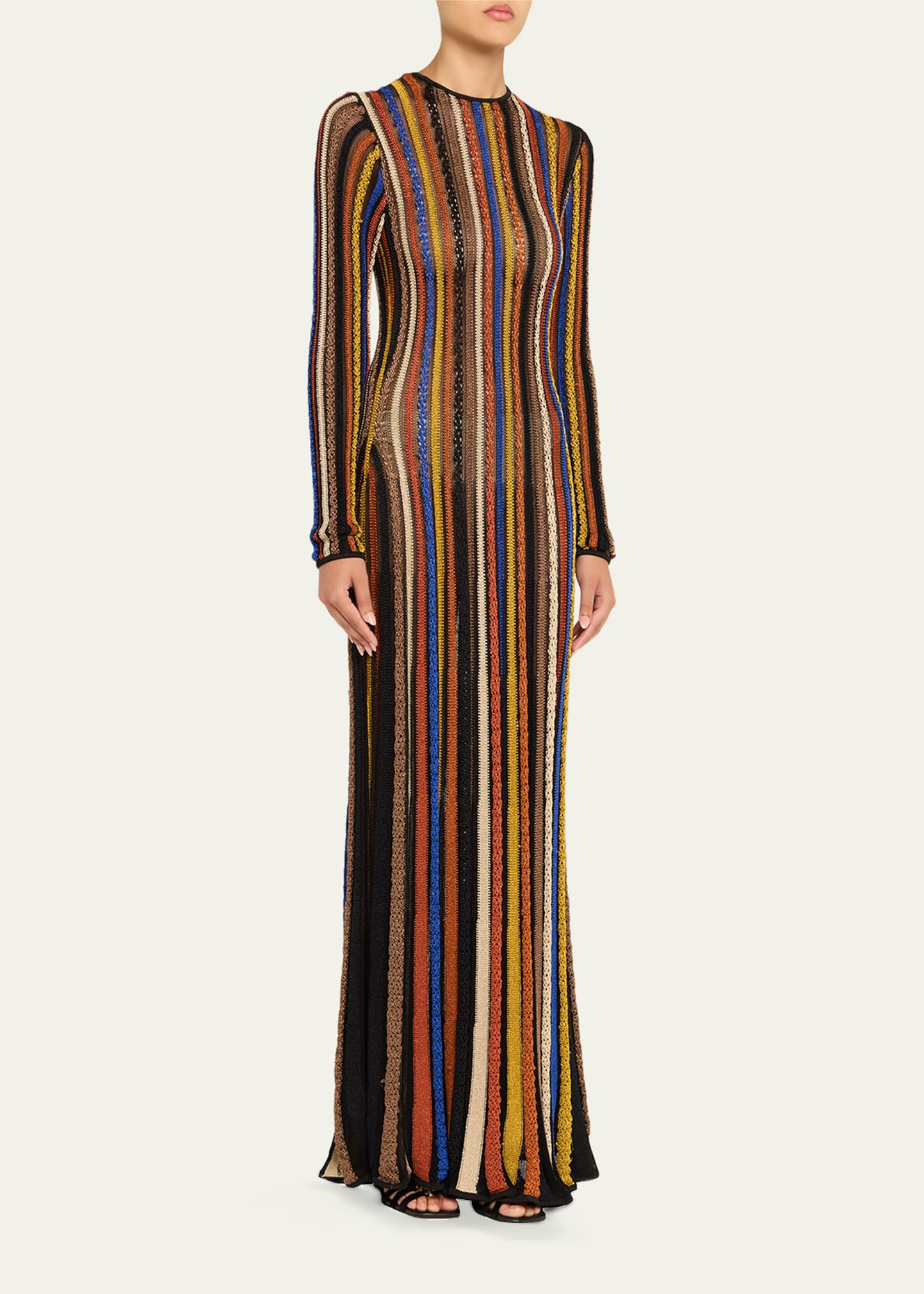 Albie Stripe Knit Long-Sleeve Dress - 4