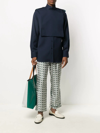 Jil Sander bib-detail overlap shirt outlook