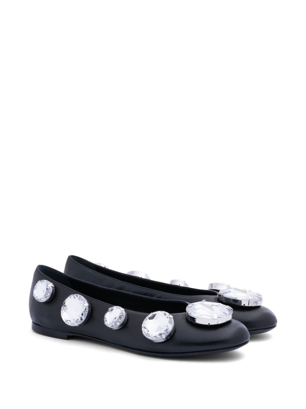 crystal-embellished ballerina shoes - 2