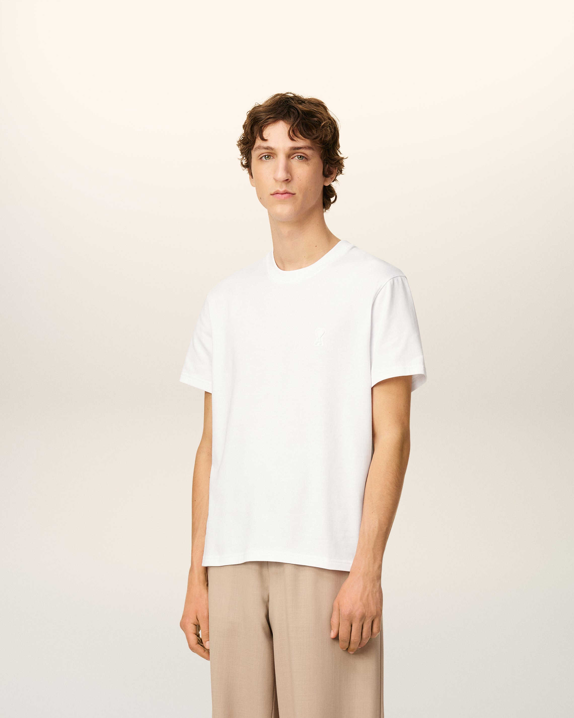 WHITE ORGANIC COTTON AMI DE COEUR T-SHIRT - 6