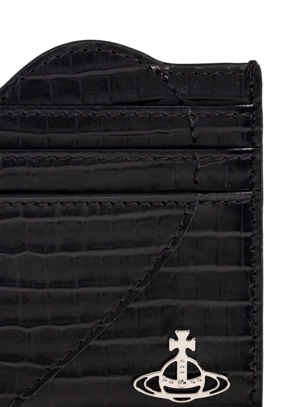 Heart crocodile-patterned cardholder - 3