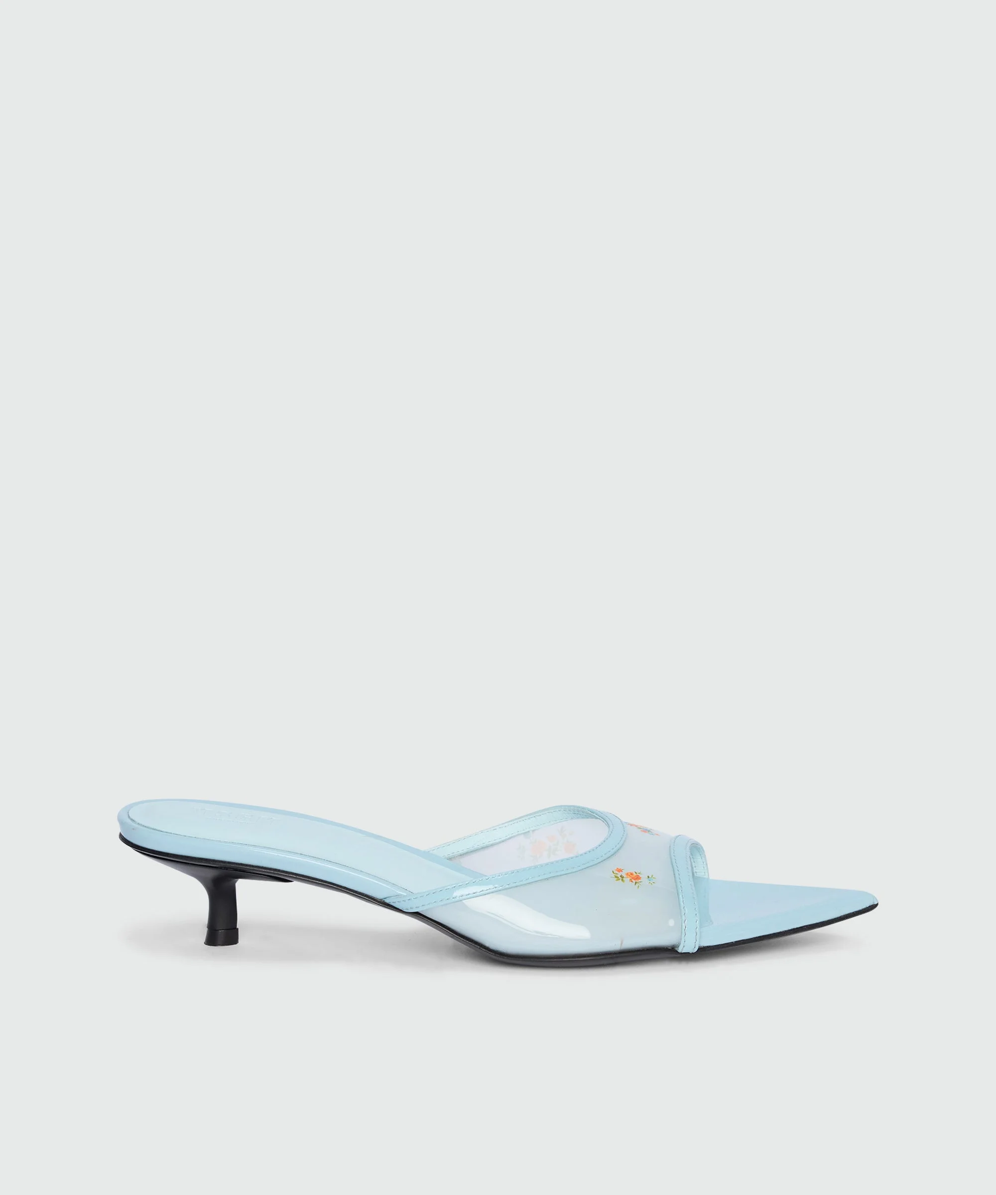 Printed TPU kitten-heel sandals - 1