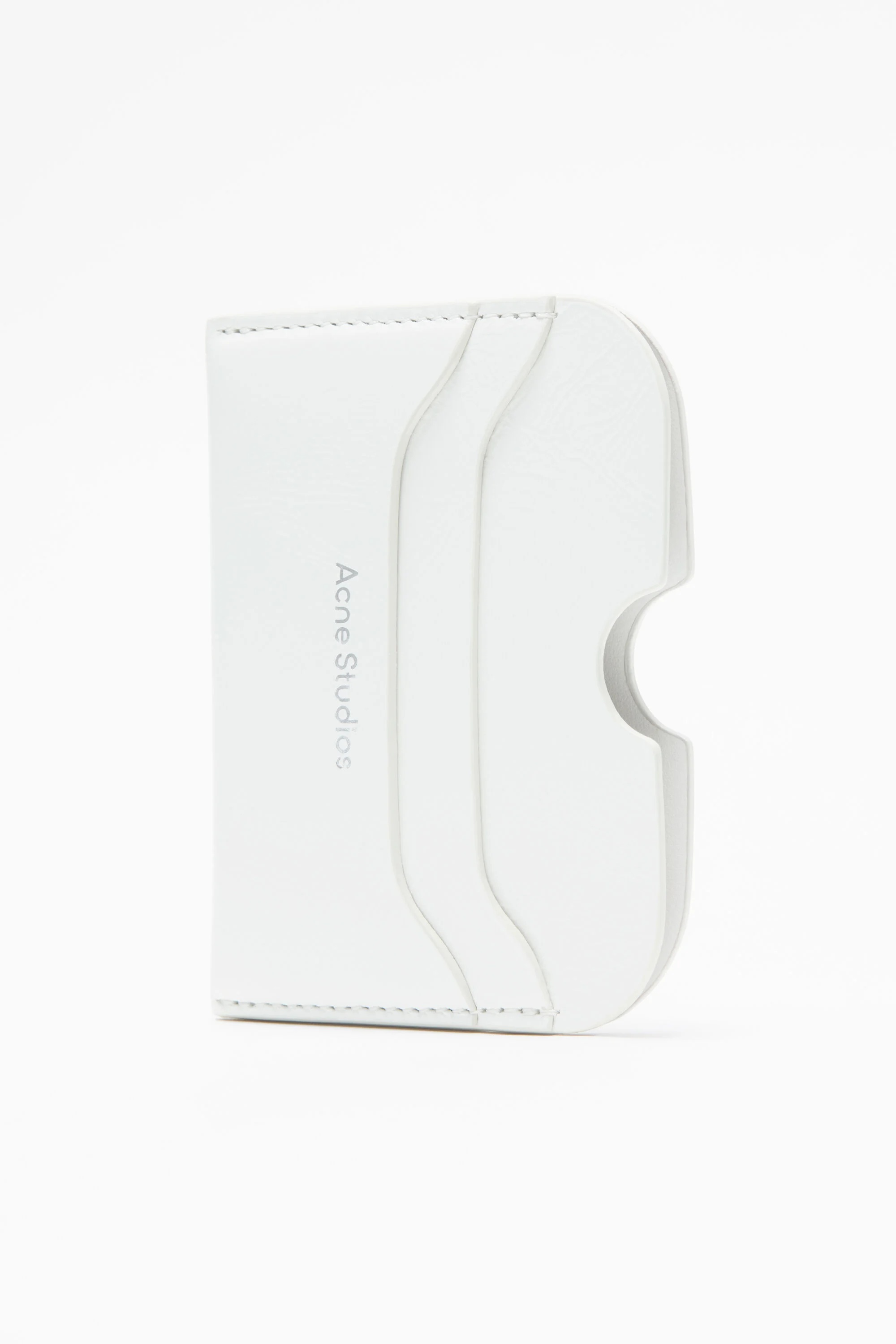 Leather card holder - Cream white - 3