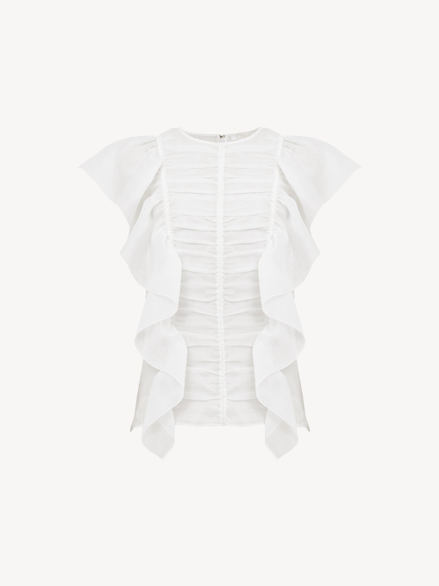 SLEEVELESS RUFFLE TOP - 3