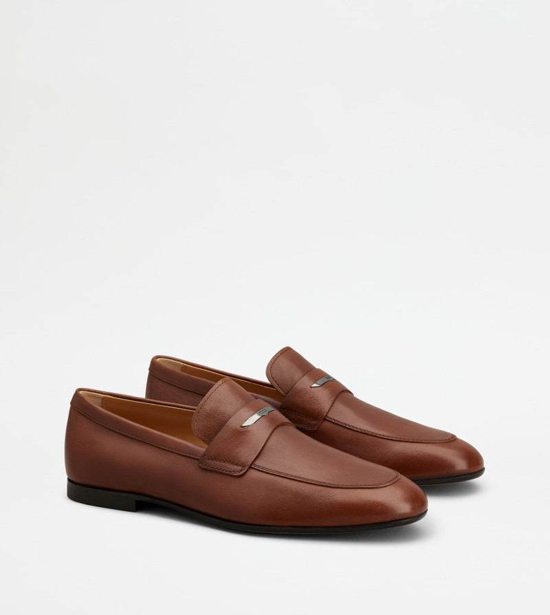 LOAFERS IN LEATHER - BROWN 2