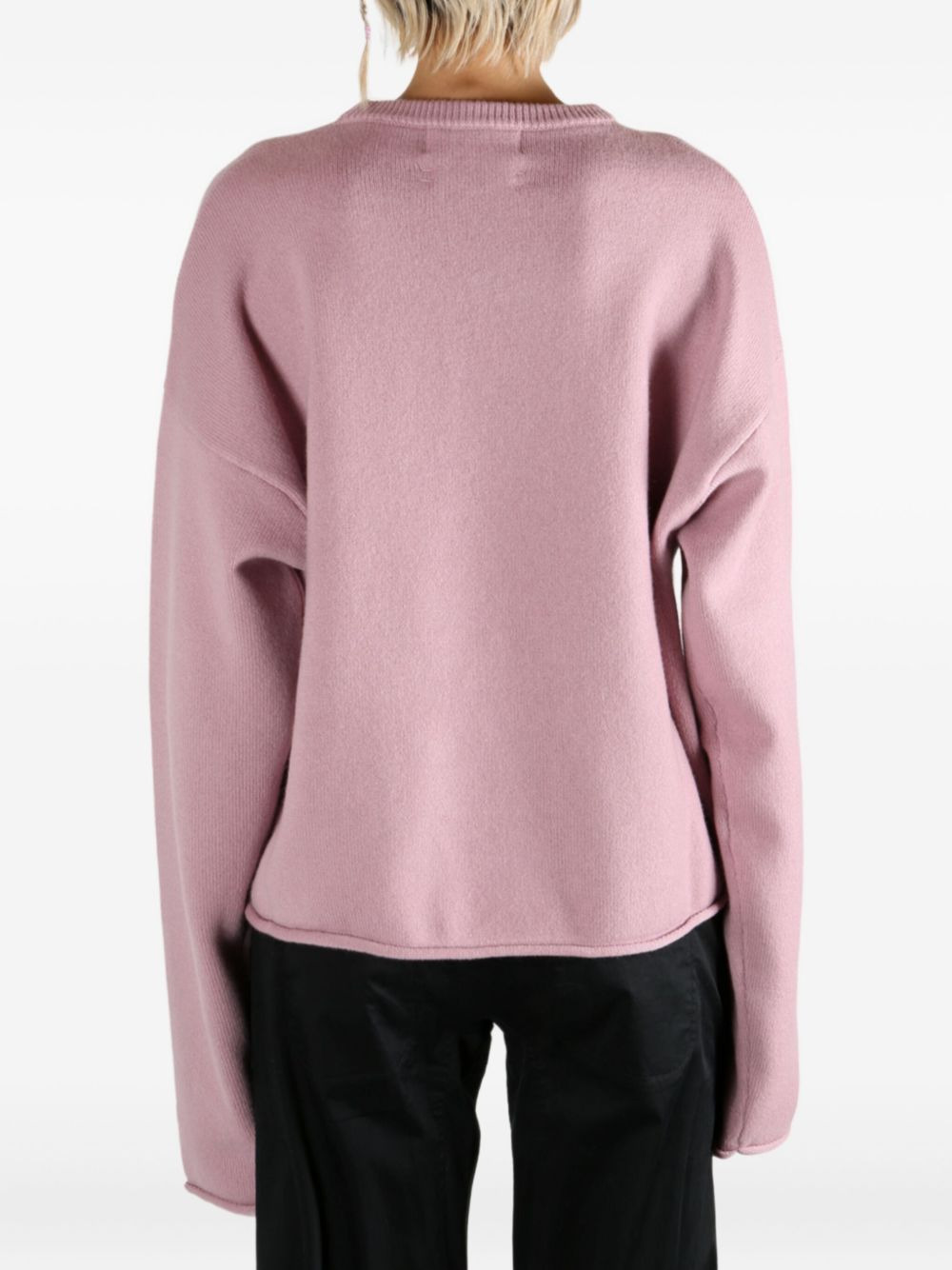 round-neck cashmere sweater - 4
