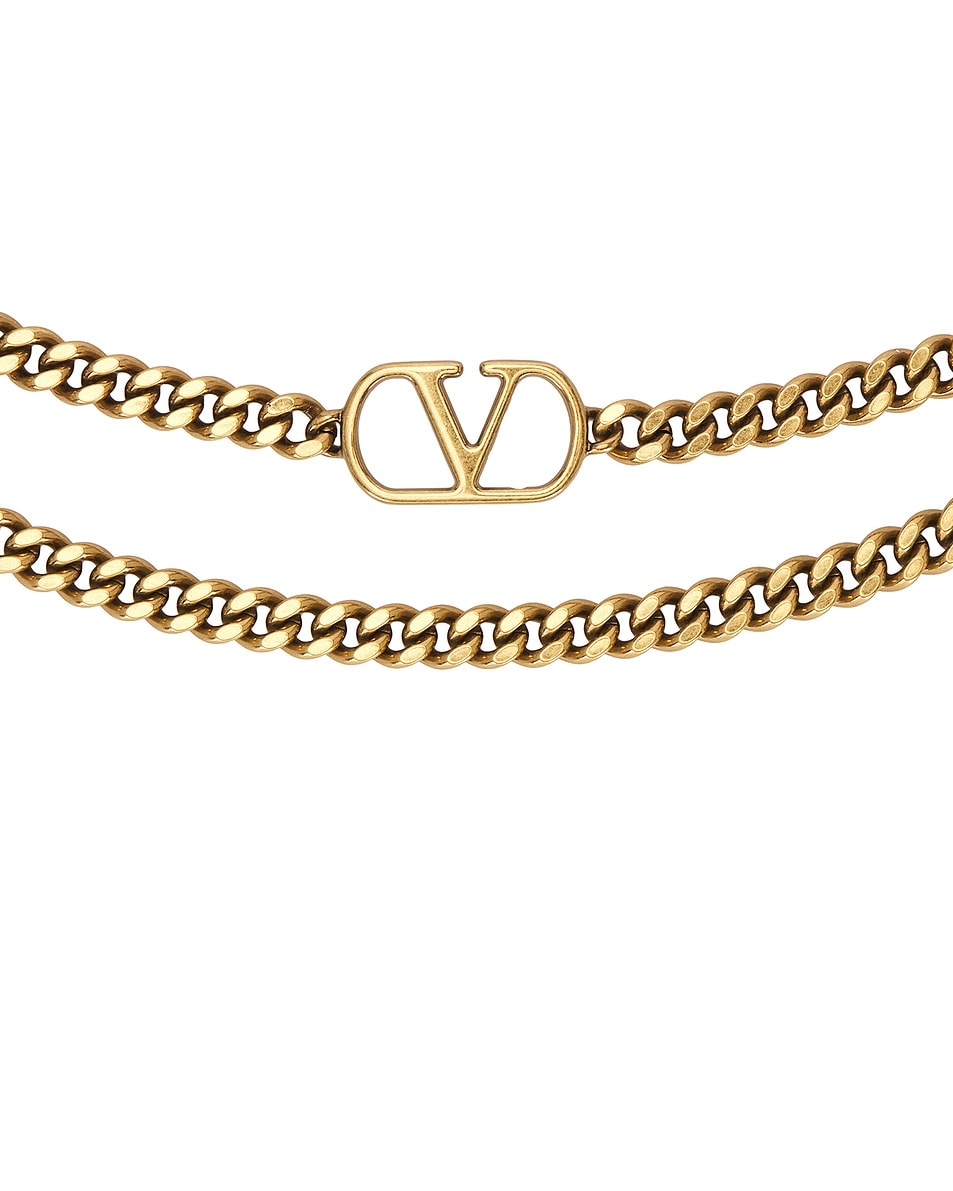 V Logo Signature Chain Belt - 2
