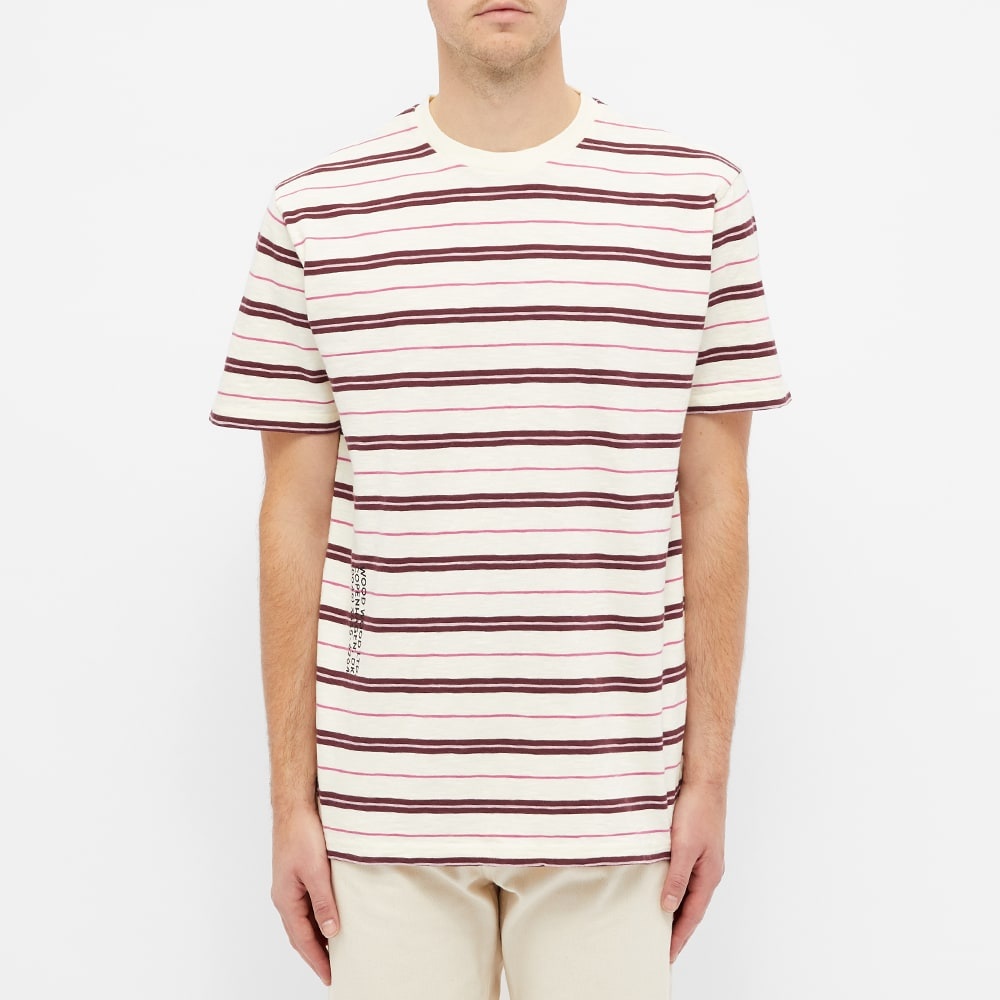 Wood Wood Slater Striped Logo Tee - 3