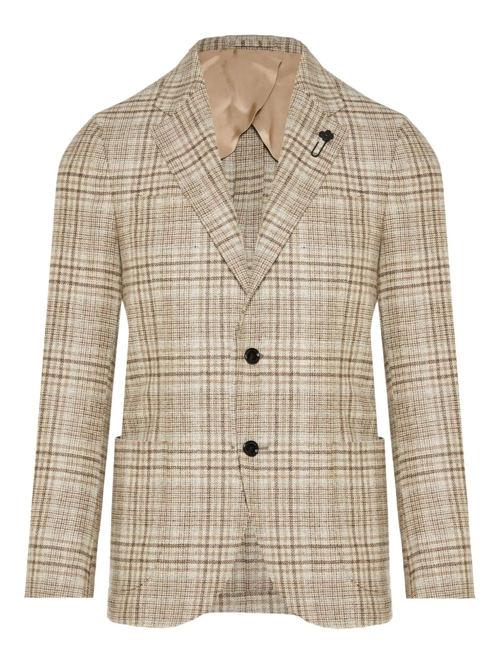 checked two-button blazer - 1