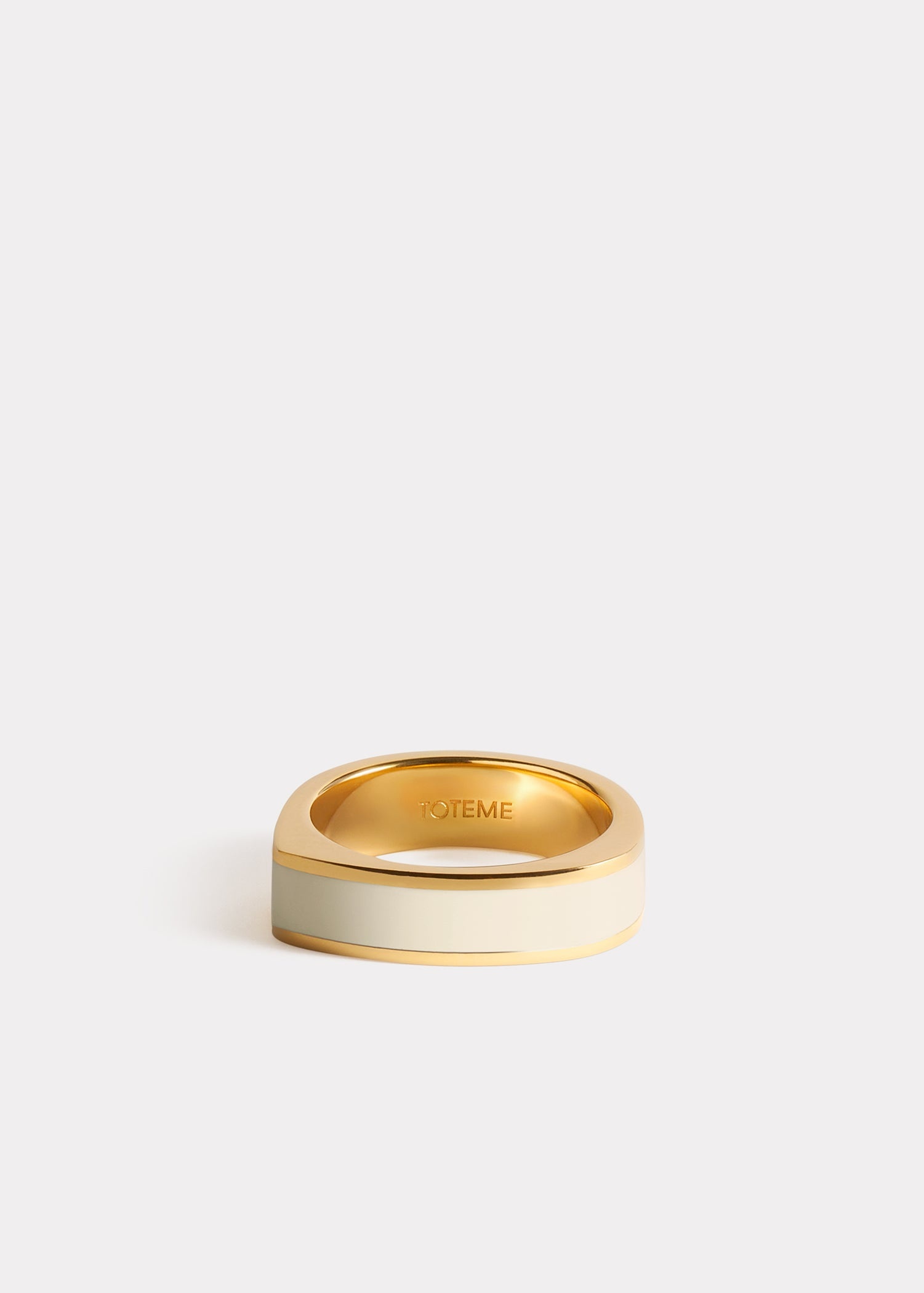 Signature ring ecru/gold - 6