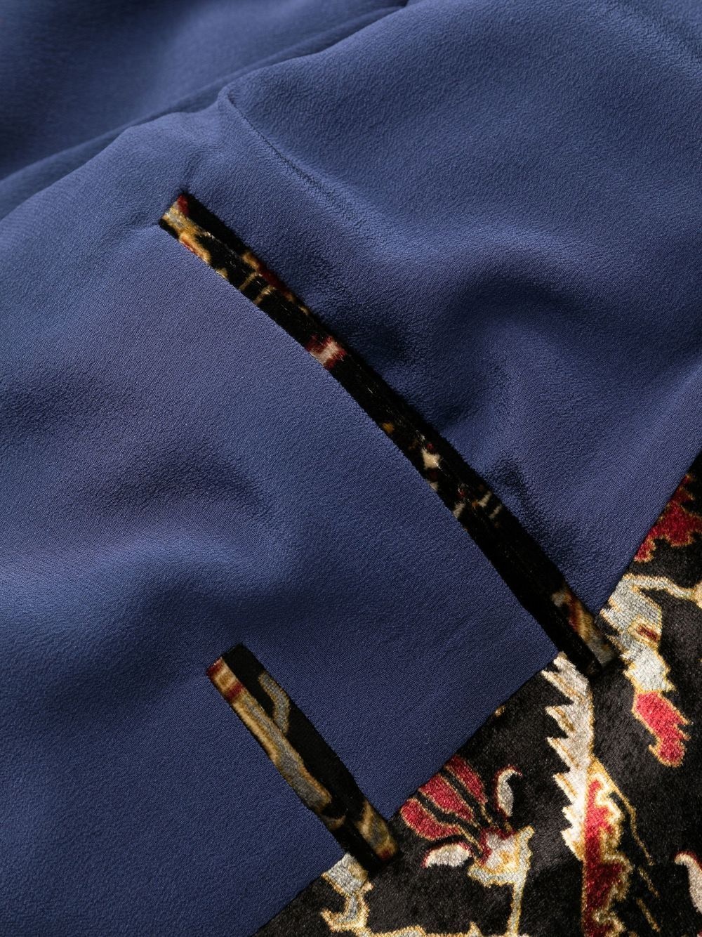 tie-waist floral-pattern coat - 6
