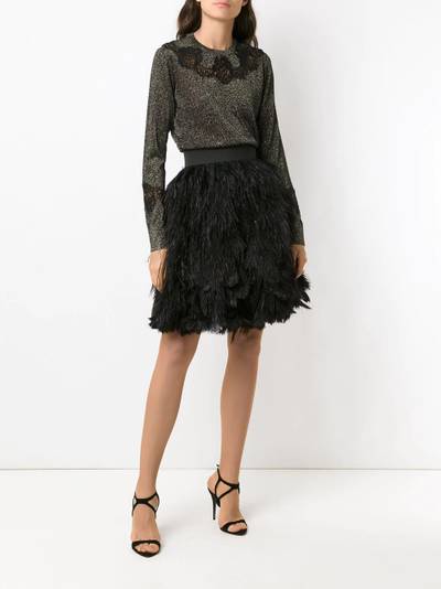 Dolce & Gabbana feather appliqué mini skirt outlook