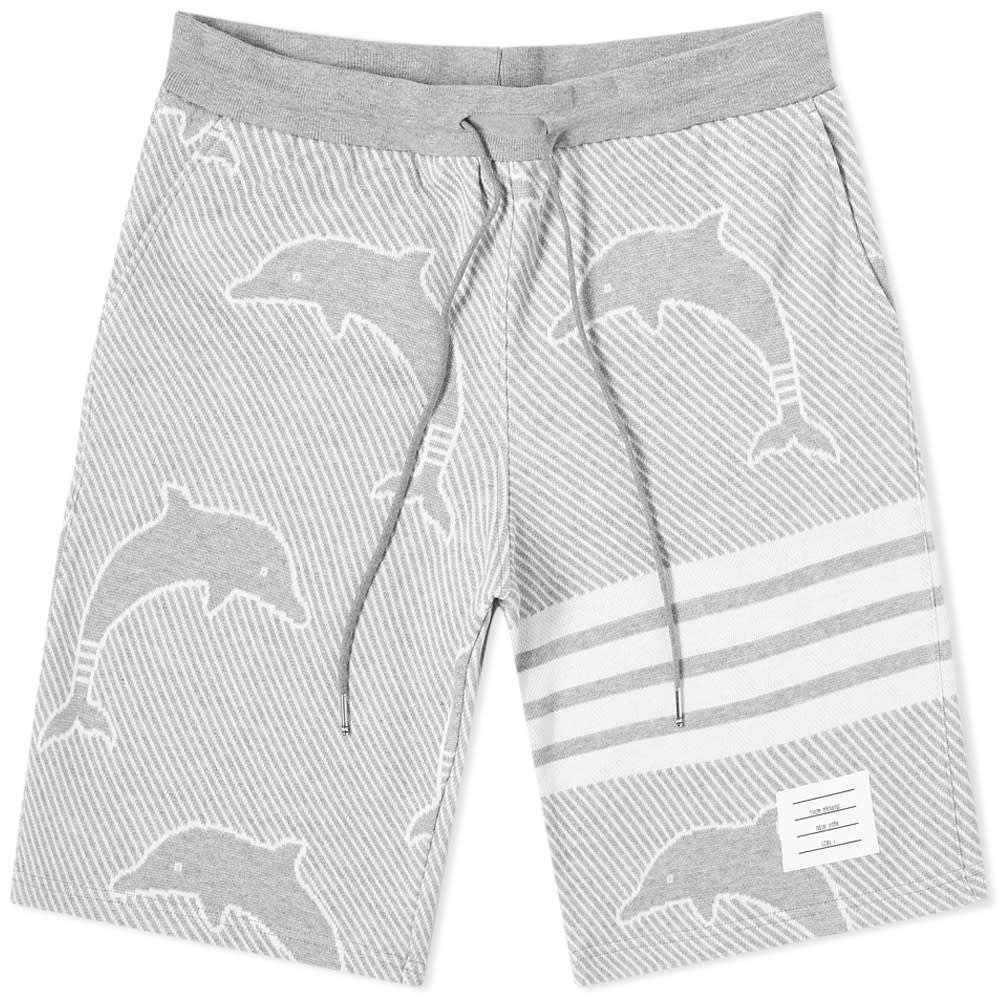 Thom Browne Dolphin Jacquard Four Bar Sweat Short - 1